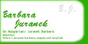 barbara juranek business card